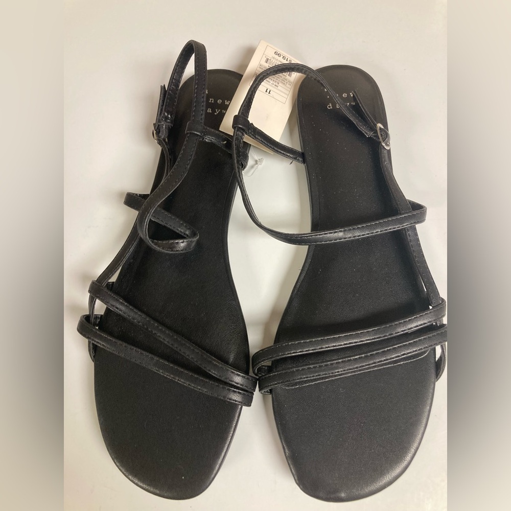 A New Day Womens Black Sandals New Size 11